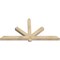 Ekena Millwork Kennewick Rough Sawn Timber Gable Bracket, Douglas Fir, 72"W x 36"H x 4"D x 4"F, 12/12 Pitch GBW072X36X0404KEN00RDF - alternate 4